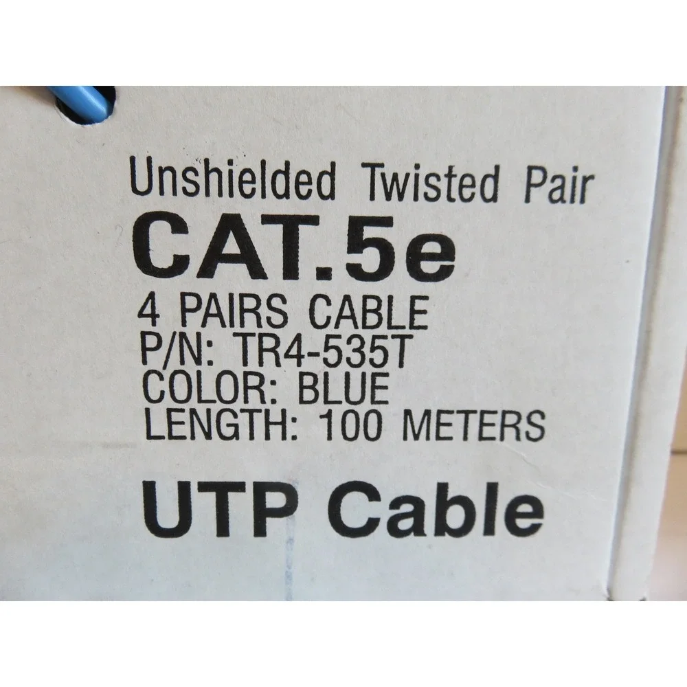 Micro Connectors Cat5e‎ UTP Blue Ethernet Cable 100 Meters Solid Core TR4-535T